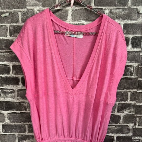 FP BEACH Free People Marlo Midi Dress Pockets Rose Bloom pink - Picture 3 of 13